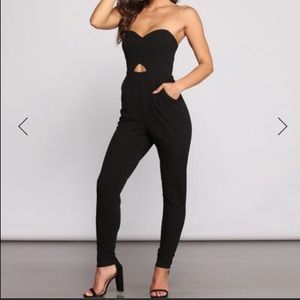 NWT Strapless Black Windsor Jumpsuit